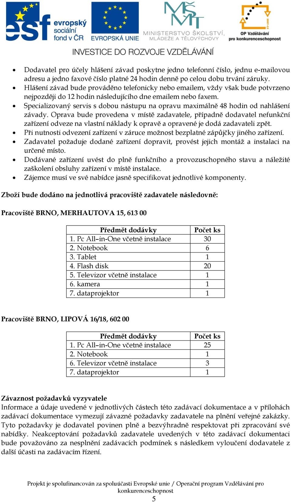 Specializovaný servis s dobou nástupu na opravu maximálně 48 hodin od nahlášení závady.