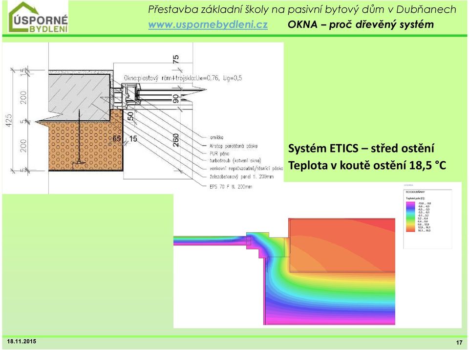 Systém ETICS střed ostění