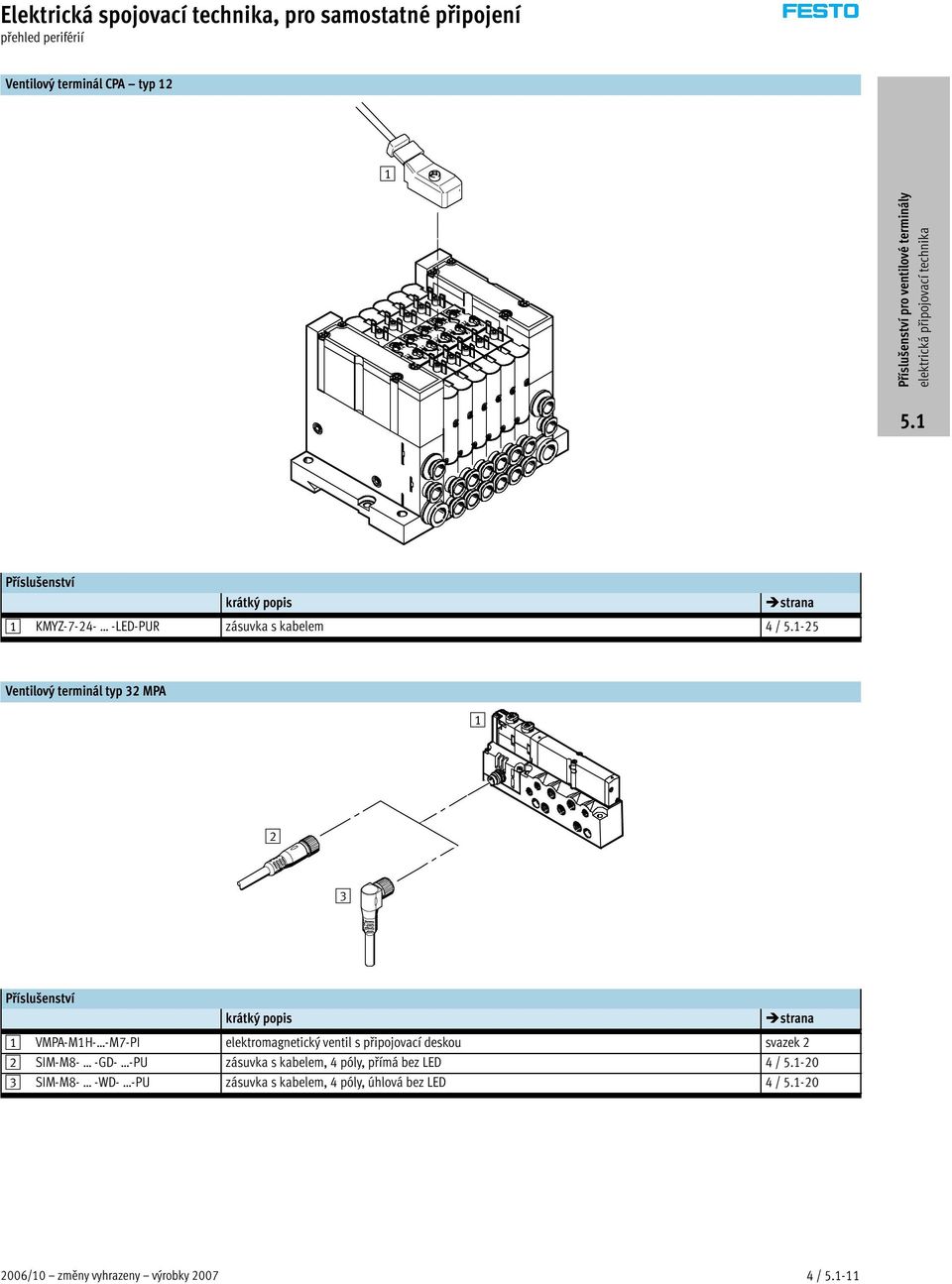 -M7-PI elektromagnetický ventil s připojovací deskou svazek 2 2 SIM-M8- -GD- -PU