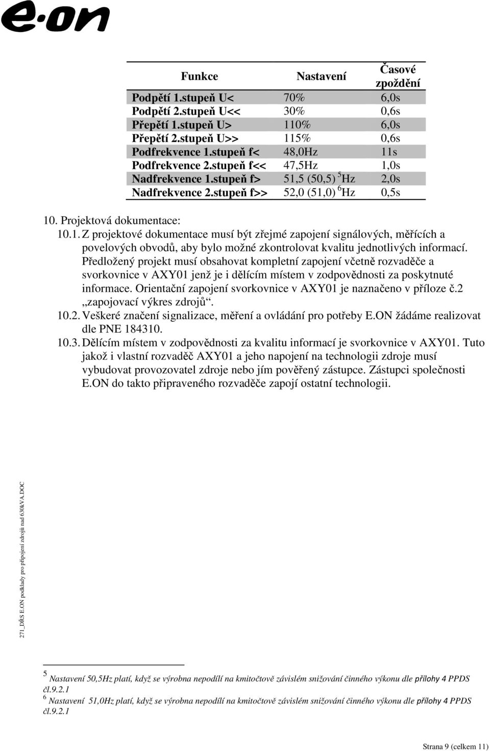 Předložený projekt musí obsahovat kompletní zapojení včetně rozvaděče a svorkovnice v AXY01 jenž je i dělícím místem v zodpovědnosti za poskytnuté informace.