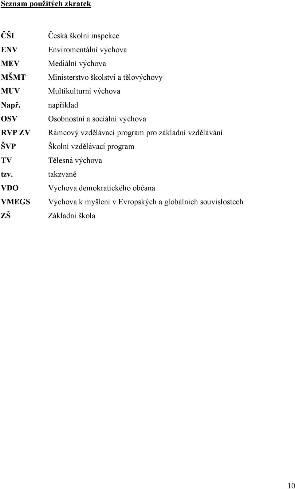 Multikulturní výchova například Osobnostní a sociální výchova Rámcový vzdělávací program pro základní vzdělávání