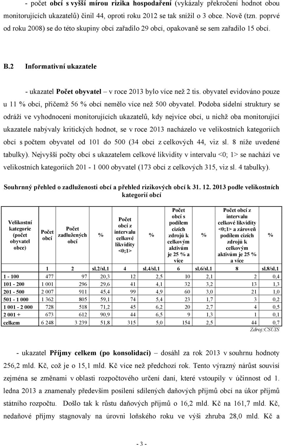 obyvatel evidováno pouze u 11 % obcí, přičemž 56 % obcí nemělo více než 500 obyvatel.