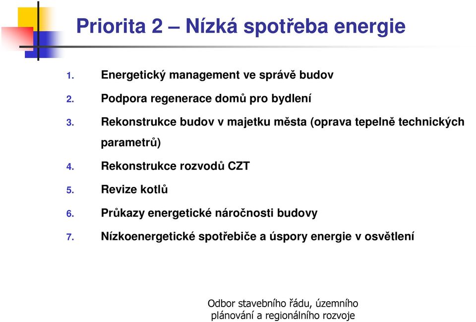 Rekonstrukce budov v majetku města (oprava tepelně technických parametrů) 4.