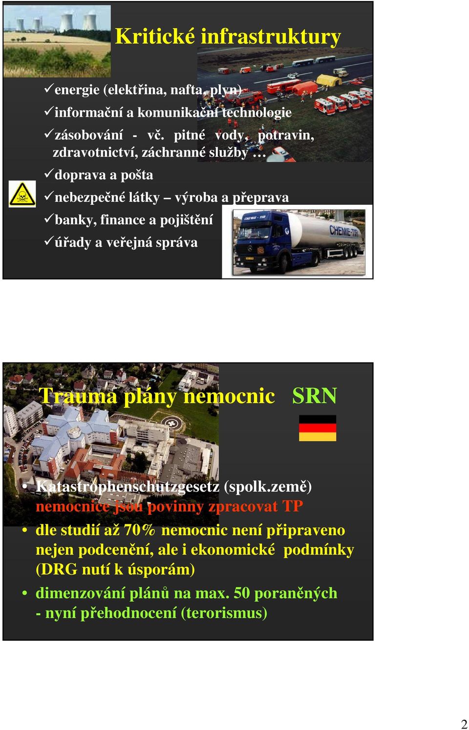 úřady a veřejná správa Trauma plány nemocnic SRN Katastrophenschutzgesetz (spolk.