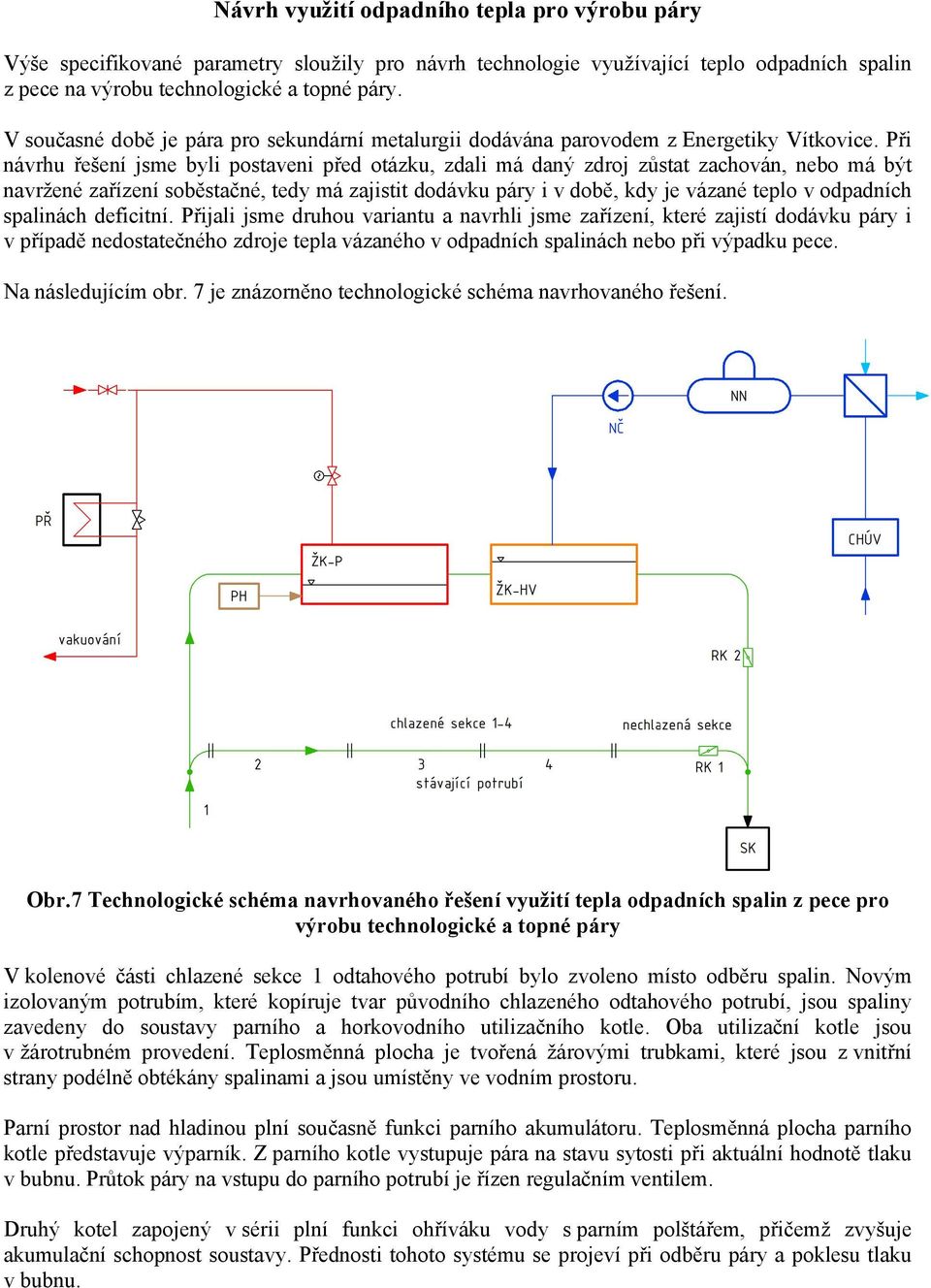 Při návrhu řešení jsme byli postaveni před otázku, zdali má daný zdroj zůstat zachován, nebo má být navržené zařízení soběstačné, tedy má zajistit dodávku páry i v době, kdy je vázané teplo v