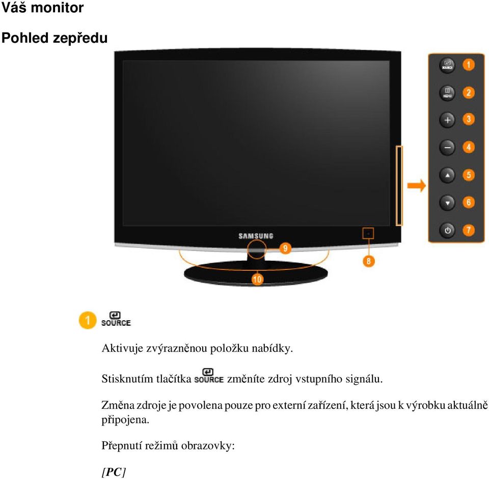 ] [Komponent] [HDMI1] [HDMI2] [DTV] >> Klepnutím sem zobrazíte animaci. Pomocí tohoto tlačítka otevřete a zavřete nabídku na obrazovce nebo zavřete nabídku nastavení obrazu.