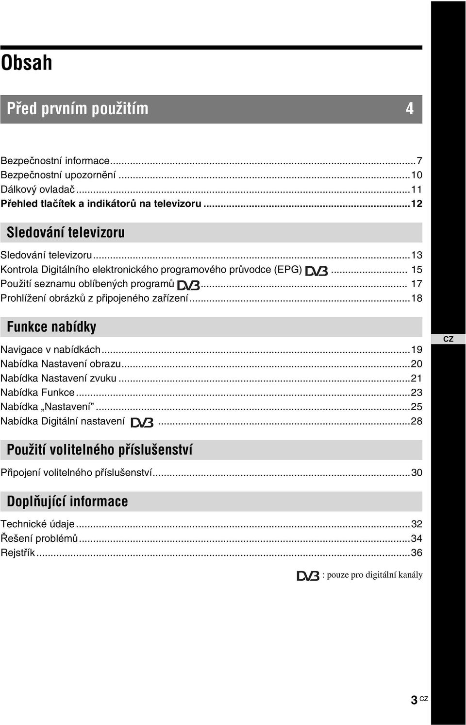 .. 17 Prohlížení obrázků z připojeného zařízení...18 Funkce nabídky Navigace v nabídkách...19 Nabídka Nastavení obrazu...20 Nabídka Nastavení zvuku...21 Nabídka Funkce.