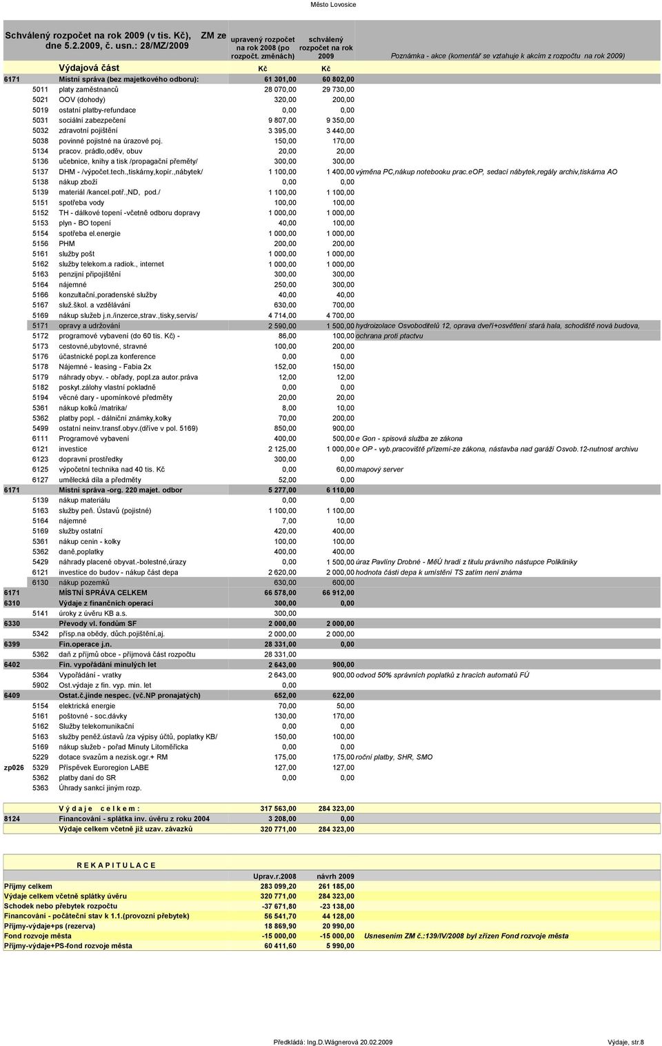 ,nábytek/ 1 10 1 40 výměna PC,nákup notebooku prac.eop, sedací nábytek,regály archiv,tiskárna AO 5138 nákup zboží 5139 materiál /kancel.potř.,nd, pod.