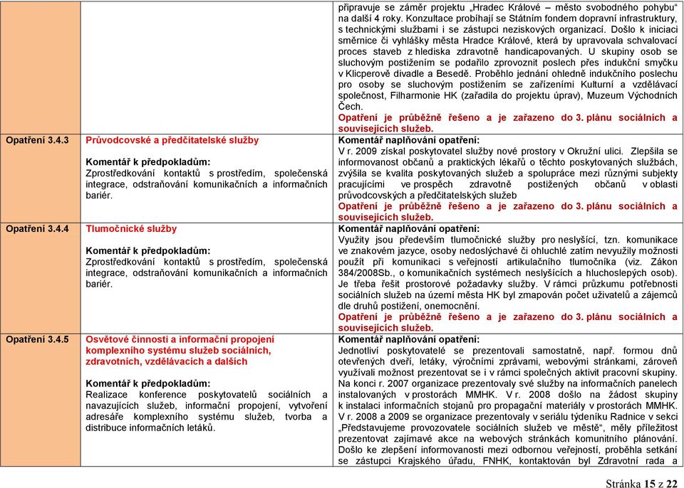 Osvětové činnosti a informační propojení komplexního systému sluţeb sociálních, zdravotních, vzdělávacích a dalších Realizace konference poskytovatelů sociálních a navazujících sluţeb, informační