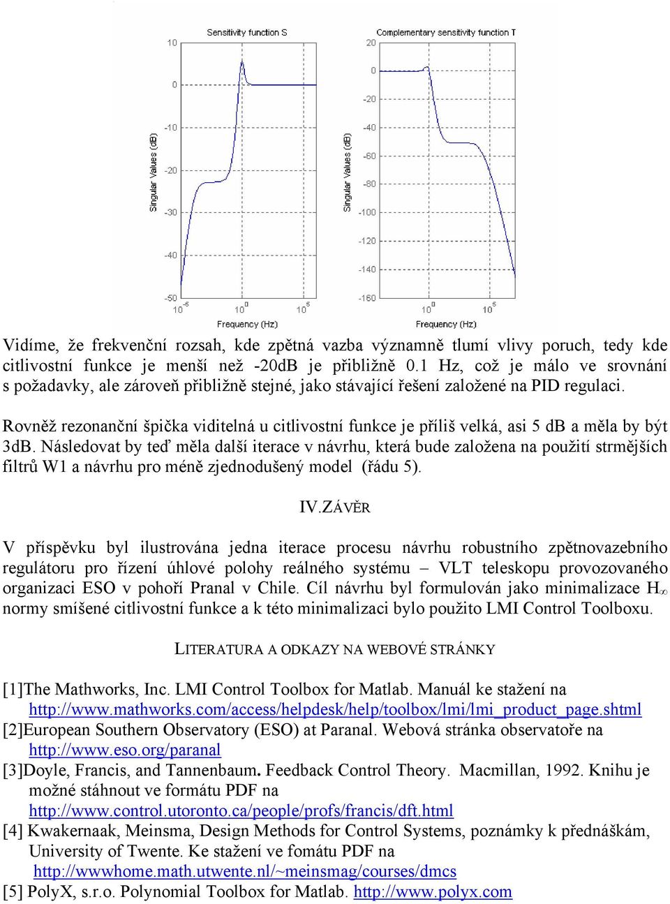 Rovněž rezonanční špička viditelná u citlivostní funkce je příliš velká, asi 5 db a měla by být 3dB.