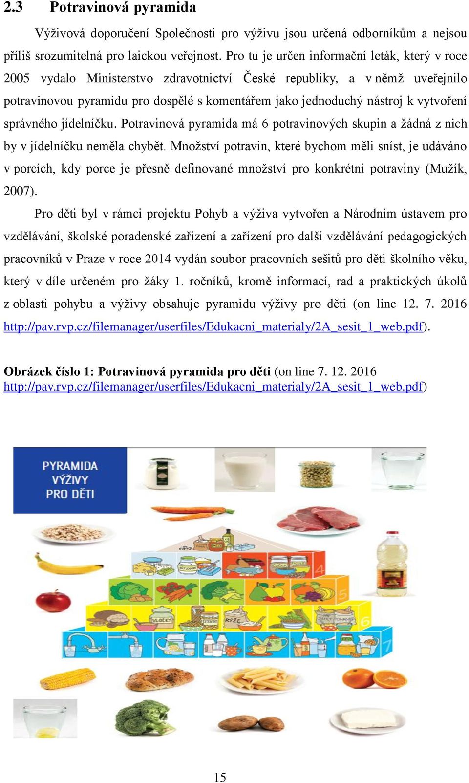 vytvoření správného jídelníčku. Potravinová pyramida má 6 potravinových skupin a žádná z nich by v jídelníčku neměla chybět.