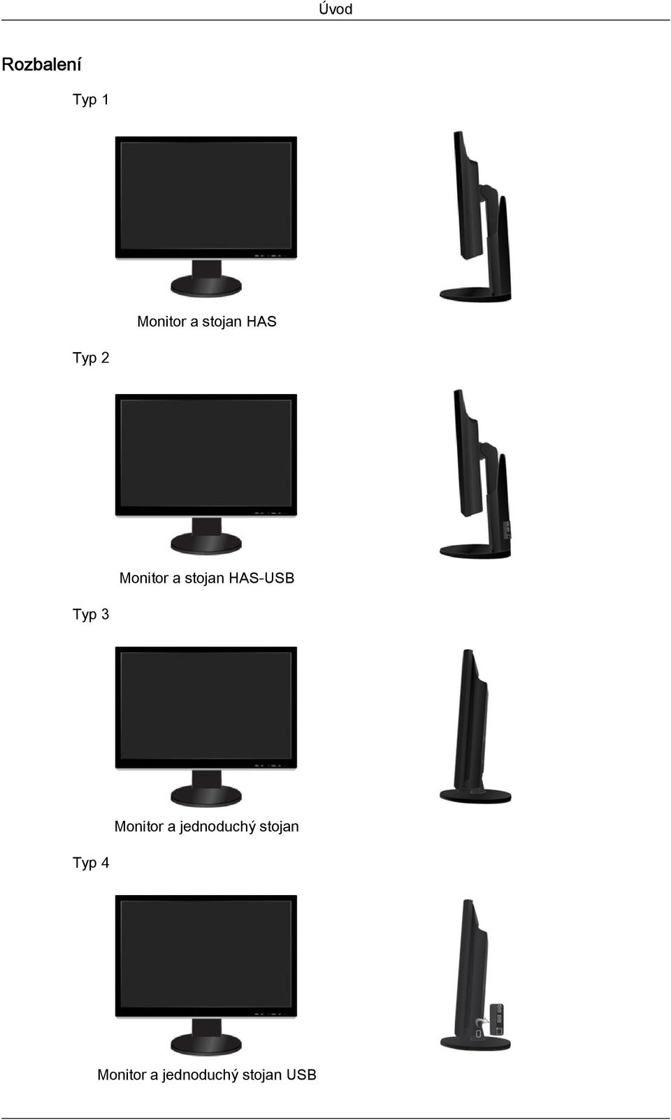 HAS-USB Typ 3 Monitor a jednoduchý