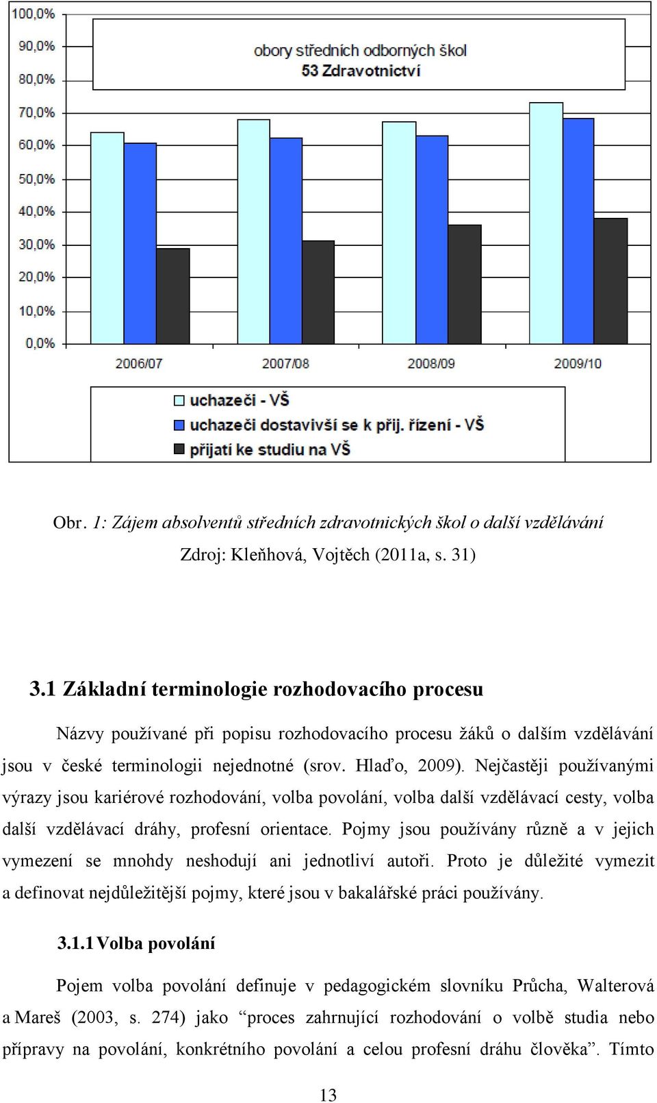 Nejčastěji pouţívanými výrazy jsou kariérové rozhodování, volba povolání, volba další vzdělávací cesty, volba další vzdělávací dráhy, profesní orientace.