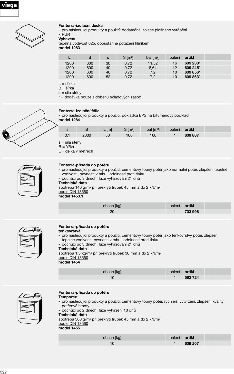 podklad model 1284 s B L [m] S [m²] bal [m²] balení artikl 0,1 2000 50 100 100 1 609 887 v metrech Fonterra- přísada do potěru cementový topný potěr jako normální potěr, zlepšení tepelné vodivosti,