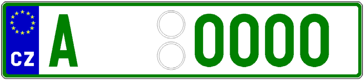 2.5.3.2 Typy tabulek s registrační značkou po 1. červnu 2004 Všechny typy značek se vydávají v takové velikosti, jakou vyţaduje typ vozidla a místo pro umístění SPZ.