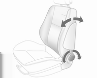Sedadla, zádržné prvky 51 Nastavte stehenní oporu tak, aby byla mezi okrajem sedadla a kolení jamkou mezera široká přibližně dva prsty.