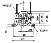 Rozměry a hmotnosti - SB5 Příruba (DIN-ANSI-JIS) PN 25 / DN25/32 Typ čerpadla Motor P 2 DIN příruby [kw] H1 H2 Rozměr [mm] SB Čistá hmotnost [kg] D1 D2 D3 DIN příruby SB5-2 0.