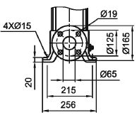 Rozměry a hmotnosti - SB20 Příruba (DIN) PN 16-25 / DN 50 Typ čerpadla Motor P 2 DIN příruby [kw] H1 H2 Rozměr [mm] SB Čistá hmotnost [kg] D1 D2 D3 DIN příruby SB20-1 1.1 400 631 141 109 42 SB20-2 2.