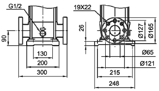 Rozměry a hmotnosti - SBI, SBN 20 Příruba (DIN-ANSI-JIS) PN 16-25 / DN 50 Victaulic Typ čerpadla Motor Rozměr [mm] P 2 Victaulic DIN příruby [kw] H1 H2 H1 H2 SBI,SBN D1 D2 D3 Victaulic Čistá hmotnost