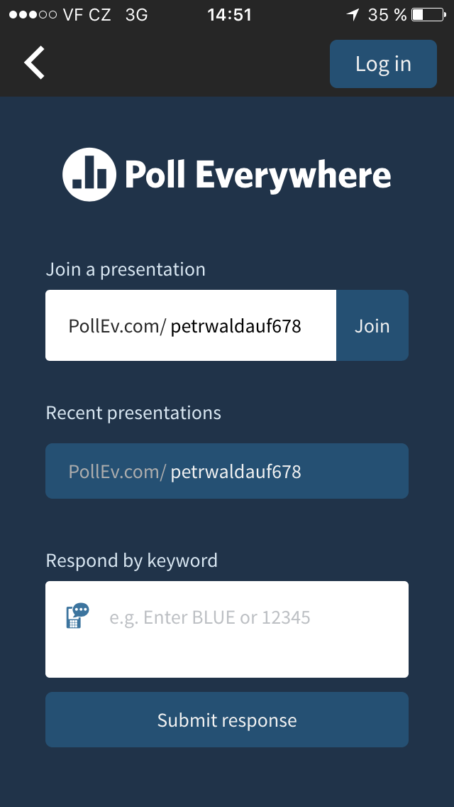 Nainstalujte si aplikaci: Poll Everywhere do vašeho chytrého mobilu Apple App