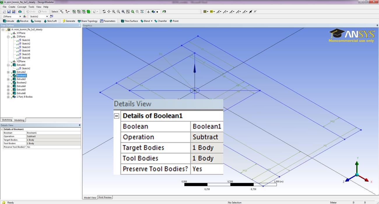 5 MODELOVÁNÍ A SIMULACE OBTÉKÁNÍ KOMÍNU 5.