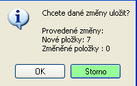 5 Modul Zásoby Dodavatelé/Odběratelé o Zaškrtneme o Stiskneme tlačítko Program tyto položky označí jako nové a doplní nové období Stiskneme tlačítko OK Program nám vypíše informativní zprávu o