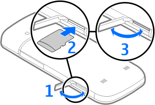 1. Začínáme Instalace karty SIM a baterie 1. Chcete-li otevřít zadní kryt přístroje, zatlačte na zadní kryt prsty, posuňte ho do otevřené polohy a sejměte ho. 4.