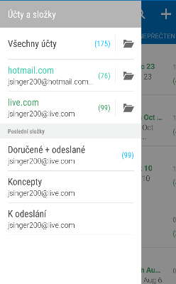 151 Kalendář a E-mail Kontrola pošty Aplikace Pošta slouží ke čtení, odesílání a organizování e-mailových zpráv z jednoho nebo více e- mailových účtů, které jste si v telefonu HTC One M9 nastavili. 1.