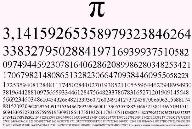 π je typická matematická konstanta. π, slovně Pí, je Ludolfovo číslo. Používá se nejčastěji v goniometrii a rýsování, protože pomocí Pí se počítá například průměr kruhu.