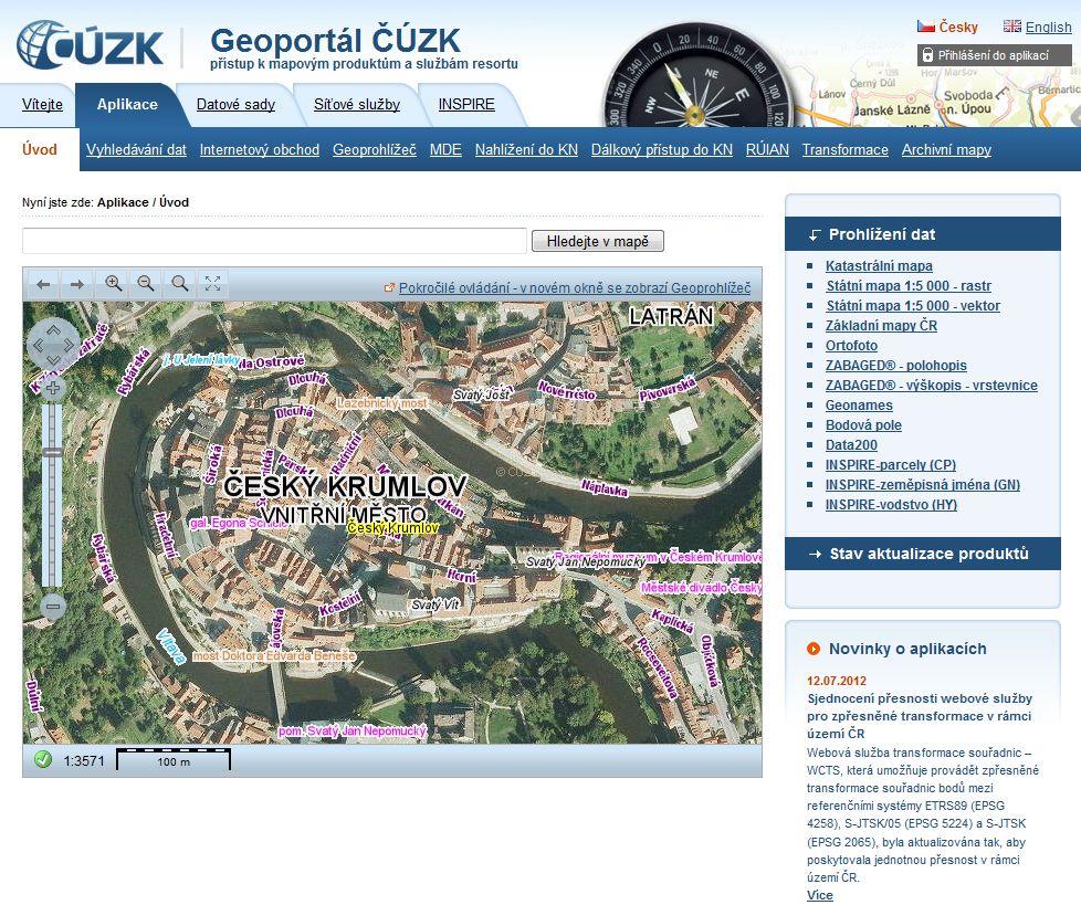 Cesty pro poskytování geodat Geoportál ČÚZK Internetový obchod (E-shop) -