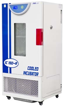 Sušárny a inkubátory Chlazený inkubátor IC 150-R Přístroj IC 150-R je chlazený inkubátor vhodný pro mnoho aplikací v mikrobiologických laboratořích.
