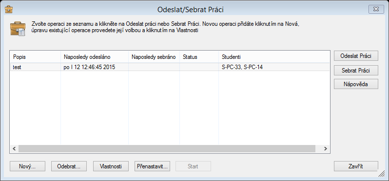 z nabídky chcete odeslat nebo sbírat. Vše je tak mnohem snazší a rychlejší. Stačí klepnout na tlačítko Nový, pomocí snadného průvodce si vybrat soubory k odesílání.