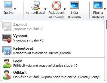 Nabídka těchto pěti funkcí odpovídá jejich názvu a není nikterak těžké asi odvodit, jakou budou mít funkci.