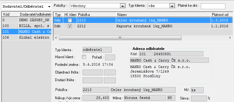 23 Modul zásoby - Tvorba cen a cenových akcí v *8747