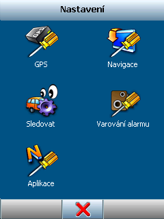 69 12 Navigator 6 Nastavení Nastavení Navigátoru 6 je v Hlavním menu 2/3.