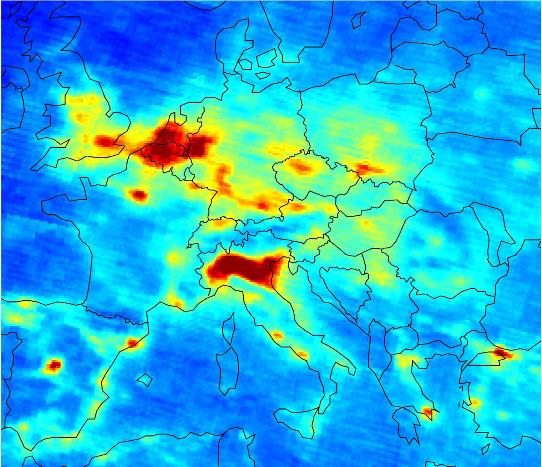 Klima a ovzduší Monitoring kvality ovzduší Troposféra O 3, O 2, NO 2, CO 2, SO 2,CH 4, BrO a aerosoly (včetně PM) Stratosféra O 3, O 2,, NO 2, NO 3, N 2 O, CO, CO 2, CH 4, H 2 O, a BrO Družice ERS-2