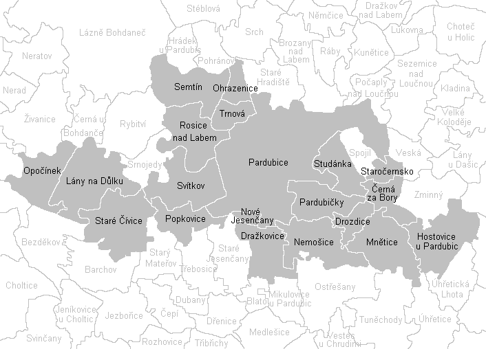 Poloha Pardubice se rozkládají na obou březích Labe u soutoku s Chrudimkou přibližně mezi 15 a 16 východní zeměpisné délky a okolo