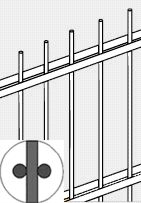 PLOTOVÉ PANELY MERKUR PVC priemer drôtu,2 mm (horizontálny),0 mm (vertikálny), rozmer oka: 200 60 mm povrchová úprava: pozinkovanie a poplastovanie (Zn + PVC), RAL600, respektíve RAL900 bočné