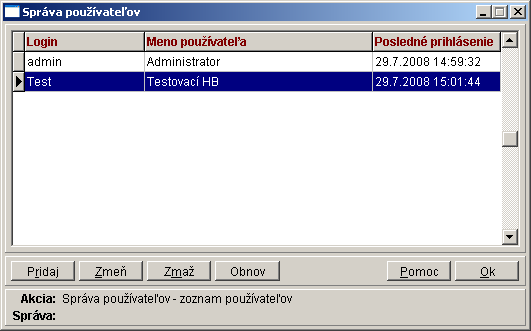 Od tohto okamihu je HB funkčne nainštalovaný, s aktuálnymi údajmi o číselníkoch, limitoch,... 5.