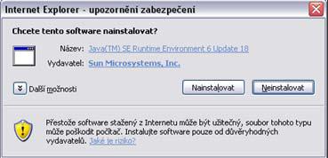 Tlačidlom Nainštalovať spustíte inštaláciu. Priebeh inštalačného programu je popísaný v Kapitole 5.3. 5.2.