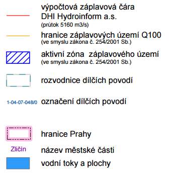 Obrázek 5.17:Kategorie záplavového území na území MČ Praha 8 Zdroj: Institut plánování a rozvoje hlavního města Prahy, dostupné z www: http://www.iprpraha.