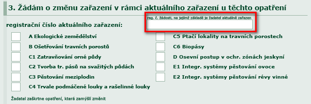 Vyplnění formuláře ţádosti o změnu zařazení Titulní stránka ţádosti o změnu zařazení AEO je v případě předtisku i ručního vyplnění totoţná a způsob jejího vyplnění je obdobou ţádosti o zařazení.