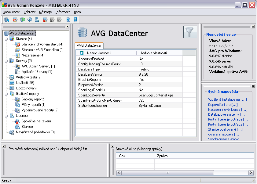 O aplikaci AVG Admin Konzole - zobrazí informace o autorských právech a verzi aplikace/databáze. 6.2.2. Navigační strom Navigační strom obsahuje všechny skupiny uspořádané hierarchicky.