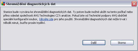 označeny programem AVG jako infikované či nebezpečné, můžete použít tuto funkci k odeslání těchto souborů do virové laboratoře AVG pro bližší prozkoumání.