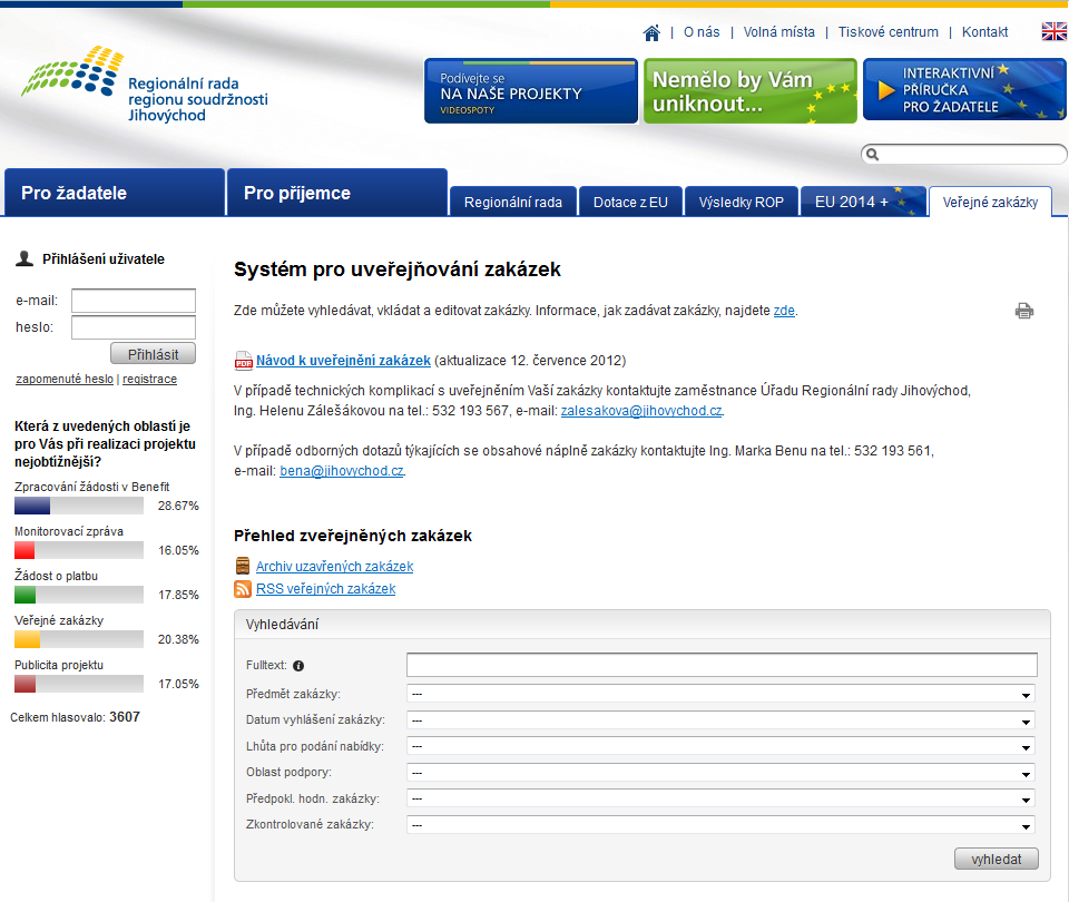 1.2 Krok za krokem přihlášením mám již svůj funkční účet na www.jihovychod.cz =>přeskočit informace o registraci nového uživatele doposud nemám svůj účet na www.jihovychod.cz => pokračujte níže 1.