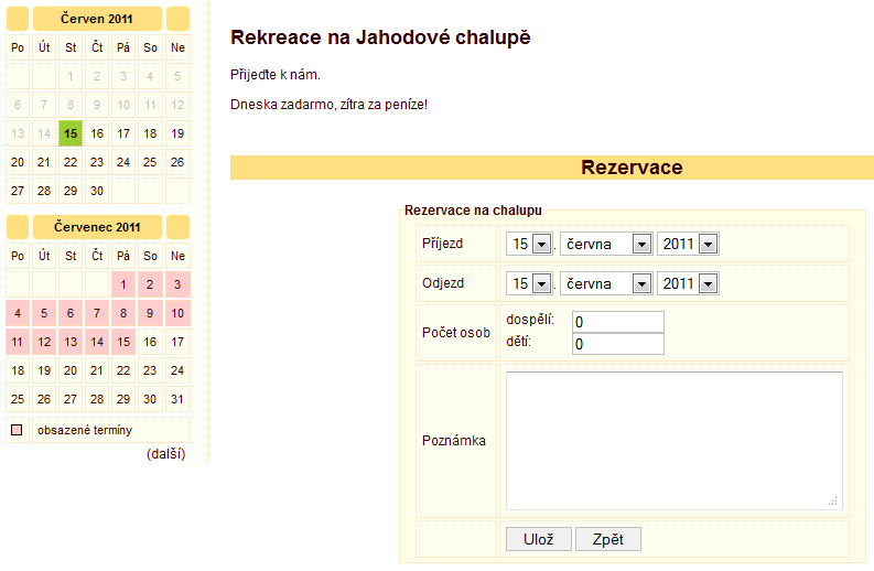 rezervace V kalendáři jsou obsazené termíny červně. Modul soutěže návod pro obsluhu Sekce uživatelé, nastavení, lokality a zákazníci jsou stejné jako u modulu cvičení.