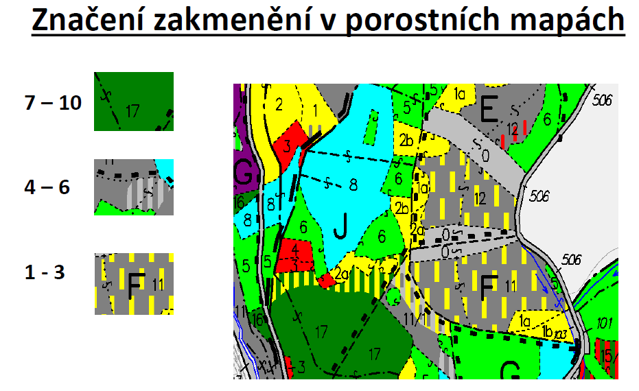 Výpočet zakmenění např.