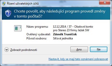 XX na internetu. Z této volby lze přímo otevřít www-stránky firmy i spustit aktualizaci modulu. Současně se na 23.