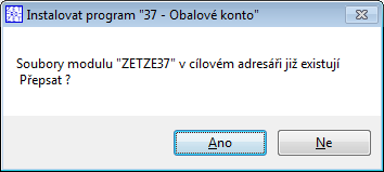 2.4 KONTROLY A PROBLÉMY PŘI INSTALACI V případě chybného zadání adresáře nebo chybějícího případně spuštěného programu STEREO se objeví chybové hlášení: V zadaném adresáři nebyl nalezen program