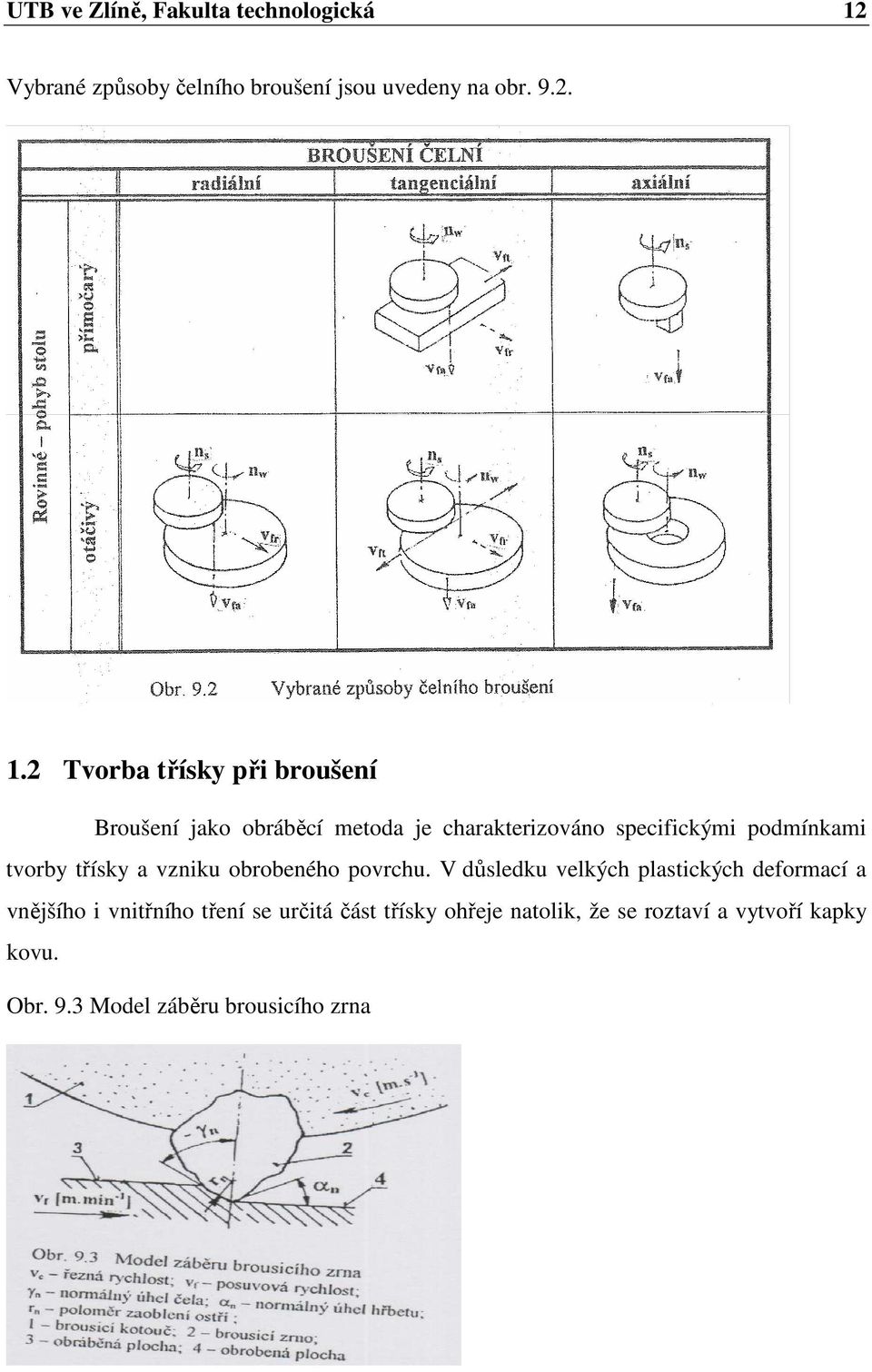 2 Tvorba třísky při broušení Broušení jako obráběcí metoda je charakterizováno specifickými podmínkami